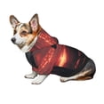 thumbnail image 6 of Goofa Lone Rider Under Red Sky Pattern Small Dog Sweater Hoodies Pet Grey Hooded Soft Fleece Sweatshirts with Pocket Fall Winter Puppy Cat Sweaters Warm Clothes-Small, 6 of 8