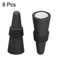 thumbnail image 3 of Uxcell Silicone Wine Bottle Stoppers Sealer Caps Cover for Drink Black 8Pack, 3 of 5