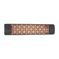 Eurofase Heating - 4000 Watt Electric Infrared Dual Element Heater-240 Voltage-Black Finish-Brix Decorative Fascia