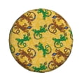 thumbnail image 4 of Spare Tire Cover, Tropical Funny Lizard Yellow Wheel Cover Tire Covers For Trailers Car Truck Camper Universal Tire Covering Fits Diameter14"-17", 4 of 4