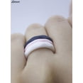 thumbnail image 4 of Spencer Thin and Stackable Silicone Rings for Women Fashion Diamond Pattern Engagement Rubber Wedding Bands Pack of 10 "#5", 4 of 5