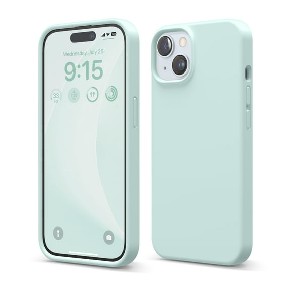 Funda de silicona líquida Elago para iPhone 15, color verde menta
