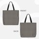 thumbnail image 2 of Fotbe Black and white houndstooth Bolsa Tote con Estampado para Mujer, Bolsos con Cremallera, Bolsa de Hombro Casual de Gran Capacidad con Bolsillos Internos, 2 of 7