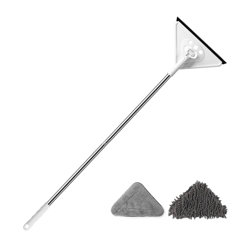Triangular Glass Wiper with Long Handle Telescopic Rod Squeegee Mop ...
