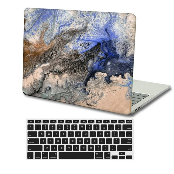 KSK KAISHEK Hard Protective Shell Case Cover Only Compatible MacBook Pro 15" 2016 - 2019 A1990&A1707 + Black Keyboard Cover, Marble 16_3