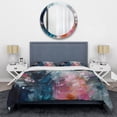 thumbnail image 3 of Designart "Abstract Burst Blue and Pink" Abstract Bedding Covert Set - Modern Blue Bed Set With 1 Shams, 3 of 6