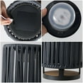 thumbnail image 4 of JONATHAN Y Sawara 12.5" Modern Minimalist Faux Rattan Integrated Indoor/Outdoor LED Solar Powered Lantern, Charcoal/Black, JYL2602A, 4 of 4