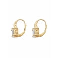 thumbnail image 2 of PalmBeach Jewelry Oval Cut Cubic Zirconia Two Tone Drop Earrings 3.77 TCW 18k Gold-plated Sterling Silver, 2 of 4