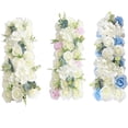 thumbnail image 6 of Luxury Artificial Flower Row Wedding Arch Decoration Party Background Road Lead Flower Rose Peony Hydrangea Wall (purple), 6 of 7