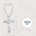 thumbnail image 2 of Inadays 925 Cross Necklace for Women 17.7 inch Chain, Cubic Zirconia Faith Silver Cross Pendant Necklaces,Birthdays Mother's Day Christmas Gift Valentine's Day, 2 of 7