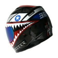 thumbnail image 7 of WOW Motorcycle Youth Kids Street Bike BMX MX Full Face Helmet KY-B15CLS Shark Black, 7 of 7