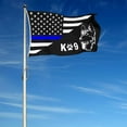 thumbnail image 2 of Double Sided Police Thin Blue Line Police Dog K9 German Shepherd Flag Banner with Brass Grommets 2x3 Feet, 2 of 4
