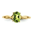 thumbnail image 5 of 14K Yellow Gold Ring Band Gemstone Peridot Oval Green, Size 5, 5 of 5