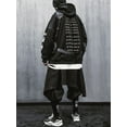 thumbnail image 6 of Niepce Inc Japanese Streetwear Kanji Black Men's Cyberpunk Techwear Hoodie, 6 of 8