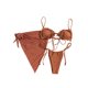 thumbnail image 5 of Txlixc Conjunto de traje de baño dividido para mujer, bikini con volantes+bragas con cordones+cobertores de malla Txlixc Moda, 5 of 7
