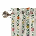 thumbnail image 5 of Christmas Colorful Kitchen Curtains and Valances Set, Xmas Balls Bells Stars Berry Beige Linen Rod Pocket Window Valance Window Curtain Panels for Living Room Bedroom Laundry, 27.5x24in, 3 Pieces, 5 of 7