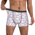 thumbnail image 2 of Kdxio Men's Boxer Briefs with Purple Rabbit Print - Comfortable and Breathable Underwear for Everyday Wear, 2 of 7
