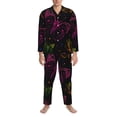 thumbnail image 3 of Lsque Butterfly Pattern Long Sleeve Pajama Set for Men - Soft 2-Piece Sleepwear and Loungewear Set with Pockets, Comfy Nightwear-X-Large, 3 of 7