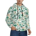 thumbnail image 2 of Haiem Floral In Teal Patterned Men's Hoodie with Kangaroo Pocket - Ideal Pullover Sweatshirt for Daily Wear, Travel, and Home-3X-Large, 2 of 7