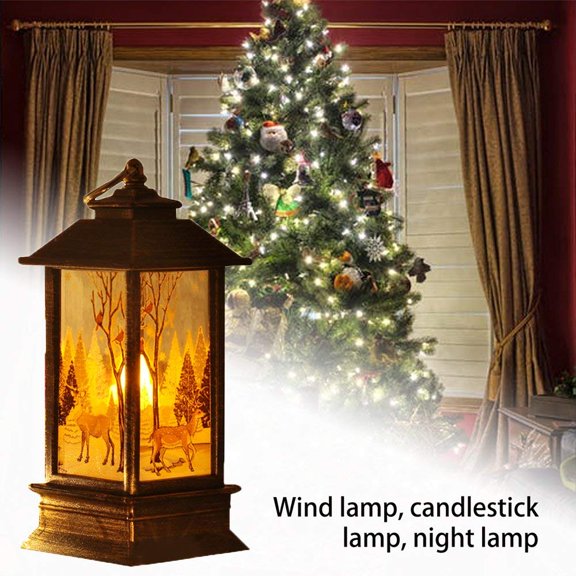Christmas Lights Candlestick Lights Night Lights Decoration Night Lights Desktop Decoration Christmas GOLD DEER