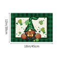 thumbnail image 3 of MXTPOV St. Patrick's Day Placemats, Gnomes Shamrock Printed Placemats Set of 4, Seasonal Spring Kitchen Dining Table Decor for Party Home Decor, St Patricks Day Decorations, 3 of 5