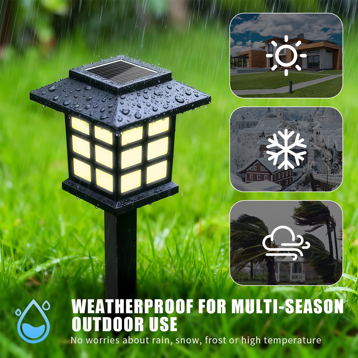 24 Pack Solar Lights Outdoor Decorative, Solar LED Waterproof Pathway Lights Outdoor, Solar Powered Retro Garden Yard Lights for Garden, Landscape, Path, Yard, Patio, Warm