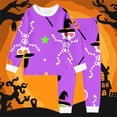 thumbnail image 2 of SJLDQY Halloween Girls Pajama Sets Long Sleeve Shirts Pants 2 Piece Pj Sets Hallowmas Printed Sleepwear Comfy Loungewear Sets for Girls, 2 of 3