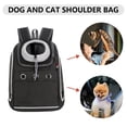 thumbnail image 4 of Mochila de viaje para gatos Mochila transpirable para mascotas al aire libre Gran capacidad (Negro), 4 of 7