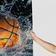 thumbnail image 3 of Fenyluxe Basketball Water Splashing Lightning Shower Curtains for Chic Elegant Decor 100％ Polyester Washable Bathroom Decor with Hooks 36"x72, 3 of 7