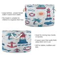 thumbnail image 3 of Round Toy Storage Basket Foldable Storage Basket for Home Decor Laundry Basket20" x 14" Adventure in The Sea, 3 of 6