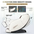 thumbnail image 4 of COSTWAY Relaxation02 Fauteuil de Massage Corps Entier, Fauteuil Inclinable Shiatsu à Gravité Zéro avec Couverture à Coussin d'Air, Haut-Parleur Bluetooth, Rouleau pour les Pieds, Thermothérapie, Étirement Thaï, 4 of 9