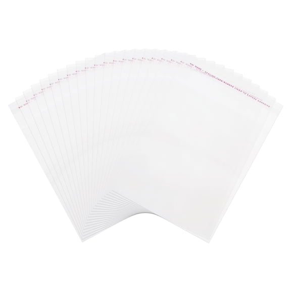 Uxcell 50 Pack Acid-Free Crystal Clear Sleeves (6.7x4.7 Inch) - Resealable Photo Sleeves Storage Bags Transparent Sealing Bag for Art Prints/Pictures/Photos/Framing/Mat