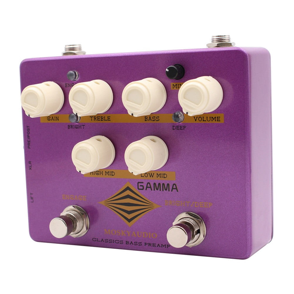 1pc Guitar Distortion Preamp Metal Ultra Bass Effector VersatileWith 6-Band EQ & Headphone Output Electric Guitar Accessories