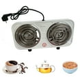 thumbnail image 2 of Portable Dual Electric Countertop Burner, Coil Cooktop Tabletop Stove With Efficient Power For Seamless Cooking At Home Or On The Go (2000W), 2 of 5