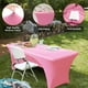 thumbnail image 2 of Funda de mesa ABCCANOPY Spandex de 6 pies rosa para mesa rectangular, 2 of 7