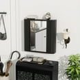thumbnail image 4 of Bathroom Storage Cabinet Wall-Mounted Bathroom Cabinet with Mirror, Metal Framed Mirrored Door Medicine Cabinet, 2 Inner Shelves for Storage, Modern Farmhouse Style, Over Toilet or Vanity Organizer,O, 4 of 13