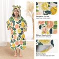 thumbnail image 3 of FORMRS Wearable Blanket Hoodie with Sleeves for Kids Cozy Flannel Sweatshirt, Citrus Fruits, 3 of 7
