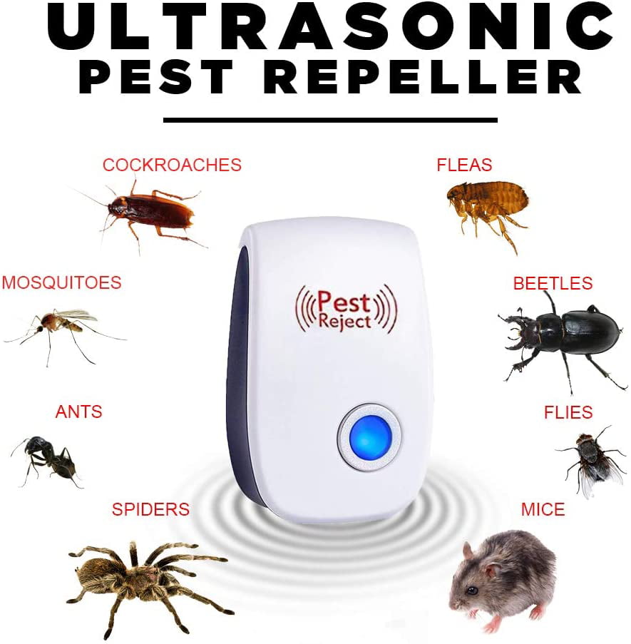 Details about   6 PACKS Ultrasonic Pest Insect Rodent Repeller Electronic Plug-In Mice Rat Bug 
