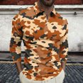 thumbnail image 1 of Blusa y camisa de manga larga con cuello vuelto para hombre, jersey de solapa con cremallera y manga larga, blusa informal estampada para San Valentín, poliéster para hombre, 1 of 5