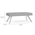 thumbnail image 4 of Willow Lounge Lobby Reception Waiting 2 Seat Bench / Black Steel / Light Gray, 4 of 5