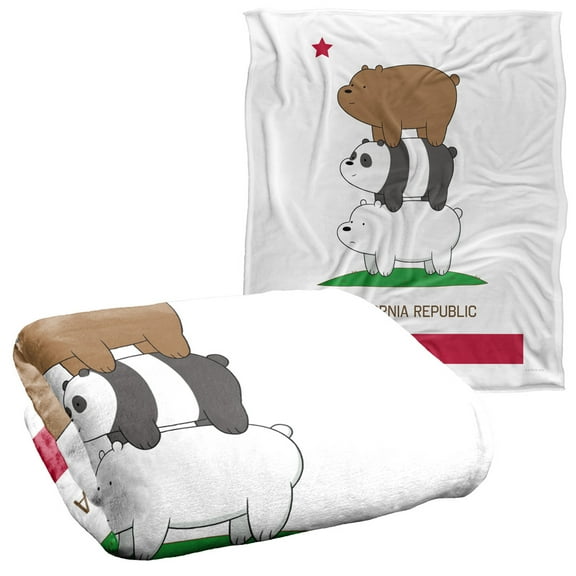 We Bare Bears California Stack Officially Licensed Silky Touch Super Soft Throw Blanket 50' x 60'
