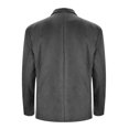 thumbnail image 5 of Mens Outerwear Jackets Breasted Wool Over Solid Cardigan Bussiness Straight Jacket,Grey,XL, 5 of 5