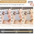thumbnail image 2 of Ourlova Mirror Vanity with Lights 15 Dimmable LED Bulbs Touch Control Three Color Modes 3X Magnification Metal Frame for Tabletop White, 2 of 7