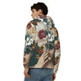Adobk Floral Head Dreamscape Print Mens Fullzip Hoodie, Zipup Hooded