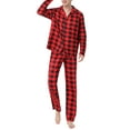 thumbnail image 2 of Family Pajamas Buffalo Plaid Matching Pet Pajamas Set Christmas Red Pajamas Button Matching Pajamas, 2 of 10