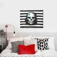 thumbnail image 4 of Naloa Watercolor Skull Print Canvas Bathroom Wall Art,Bathroom Wall Art Decoration, Canvas Poster Prints,Decorative Paintings for Living Room, Bathroom, Kids Room, 4 of 6