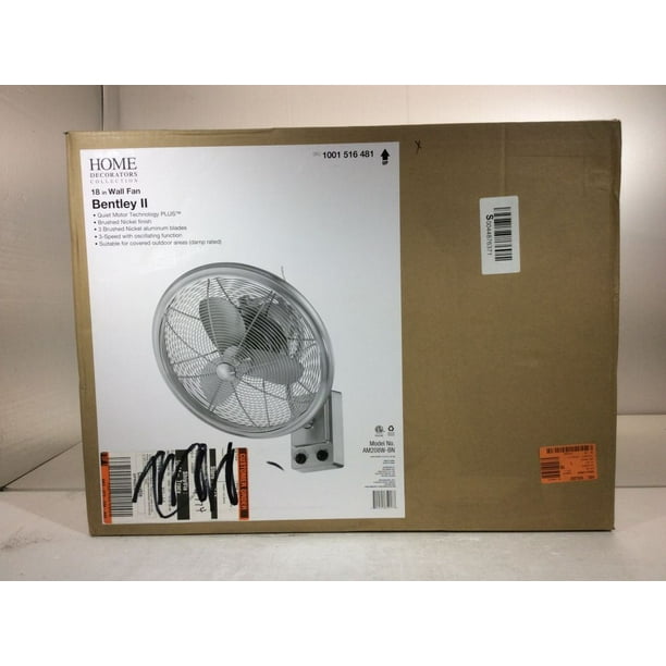 Home Decorators Collection Bentley Ii 18 In Indoor Outdoor Brushed Nickel Oscillating Wall Fan New Open Box Com Home Decorators Collection Bentley Ii, Bentley Ii Ceiling Fan