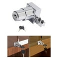 thumbnail image 2 of 4Pcs Plunger Push Lock with Key For Sliding Glass Door Display Case Showcase Hinged Glass Cabinet Lock for 5mm-8mm Door, 2 of 9