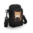 thumbnail image 3 of HELLHERO Adjustable Strap Women Crossbody Bag for Adult Daily Commute or Casual Outings Crossbody Bag Polyester 4.33"x1.97"x7.09", Capybaras with Boba Tea and Bread, 3 of 7