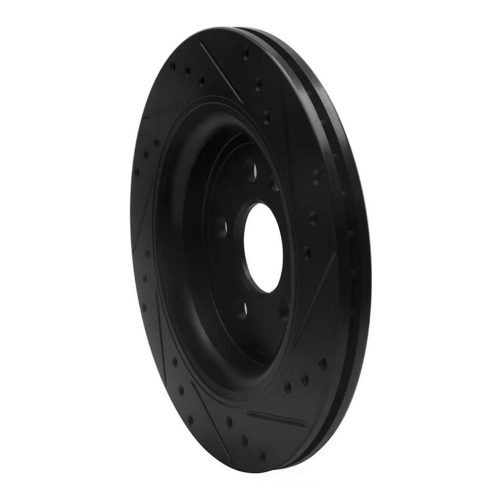 Dynamic Friction Company 633-27060L DFC Brake Rotor - Drilled And Slotted - Black